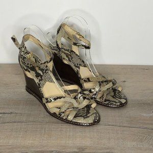 Michael Kors Snakeskin open toe wedge sandal
